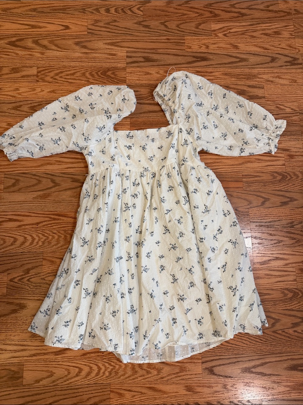 Altar'd State Cream Dress with Blue Floral Print